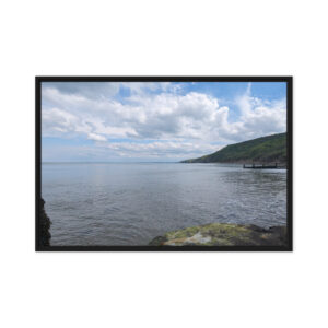 Cei Bach Beach, West Wales: Premium Pine Tree Framed Canvas Art